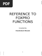 Reference To Foxpro Functions