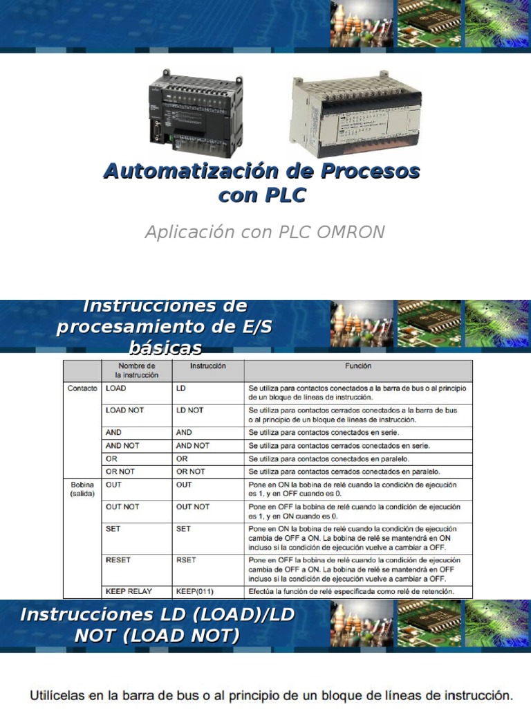 PLC - Instrucciones Basicas para Equipos Omron | PDF | Informática