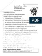 Subjects Objects and Predicates With Pirates Worksheet