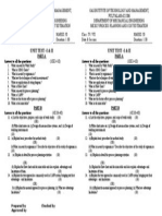 Unit Test - I & Ii Unit Test - I & Ii: Prepared by Checked by Approved by