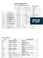 Class III - Academic Syllabus 2015-16