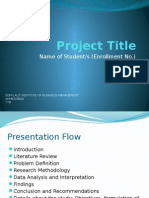 Project Title: Name of Student/s (Enrollment No.)