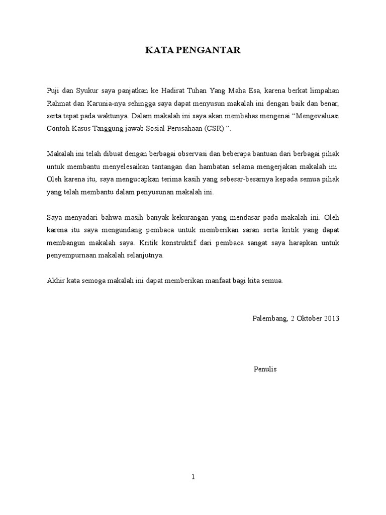Penyusunan Makalah Csr