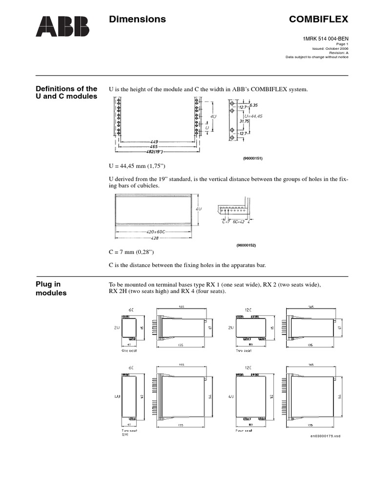COMBIFLEX Module Dimensions Overview | PDF | Electrical Connector ...