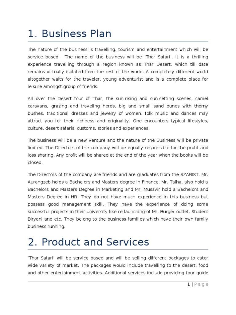 Safari lodge business plan pdf picture