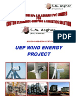 For: UEP Wind Energy - S.M.Asghar (PVT) Limited Company Brouchere