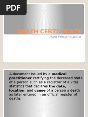 Death Certificate