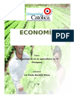 Importancia de La Agricultura en El Paraguay