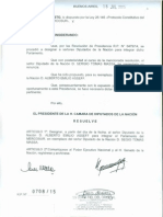 Resolución de Nombramiento Del Diputado Asseff Como Miembro Del Parlasur