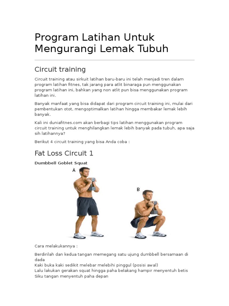 Program Circuit Training untuk Fat Loss | PDF