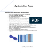 Characteristics and properties of synthetic fibre ropes used in shipping