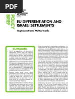 EU Differentiation and Israeli Settlements