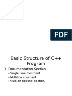 Basic Structure of C++