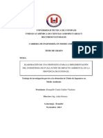 PROPUESTA PARA LA IMPLEMENTACIÓN DEL SUBSISTEMA DE EVALUACIÓN DE IMPACTO AMBIENTAL EN LA PROVINCIA DE COTOPAXI. Tesis Galileo Ronquillo 