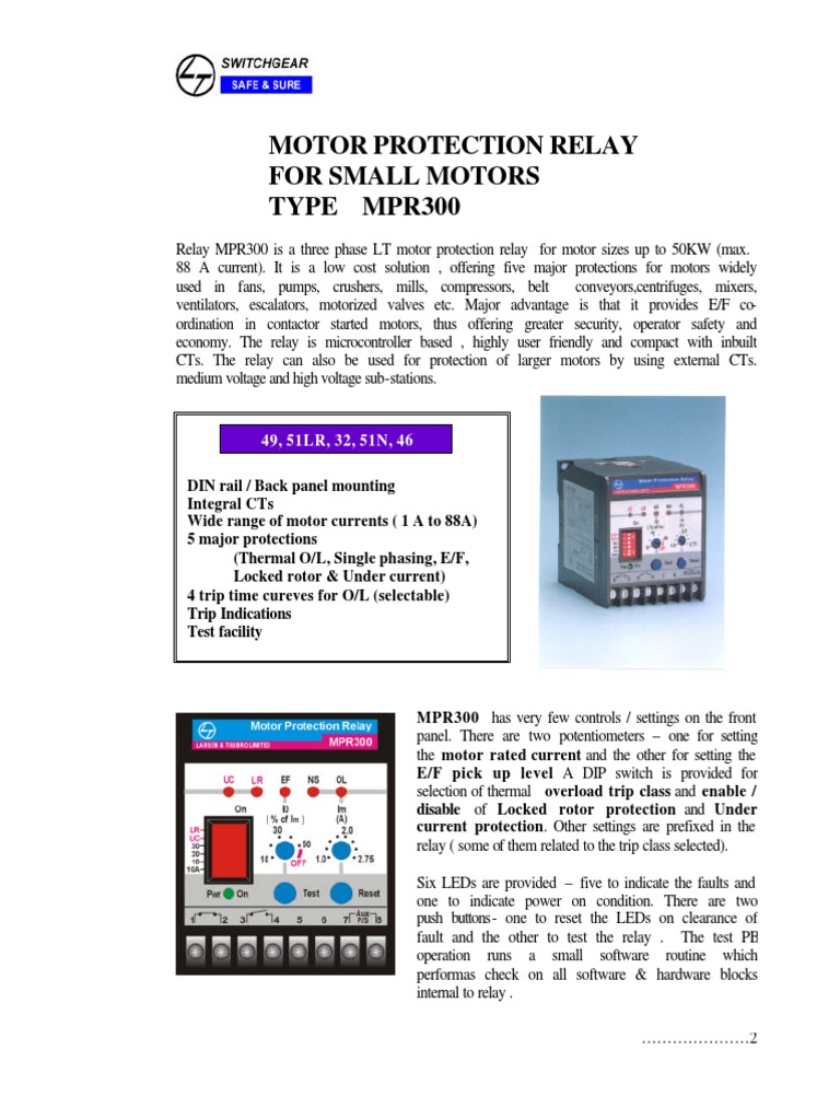 MPR300 Relay PDF Relay Manufactured Goods