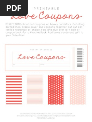 Printable Valentine Love Coupons