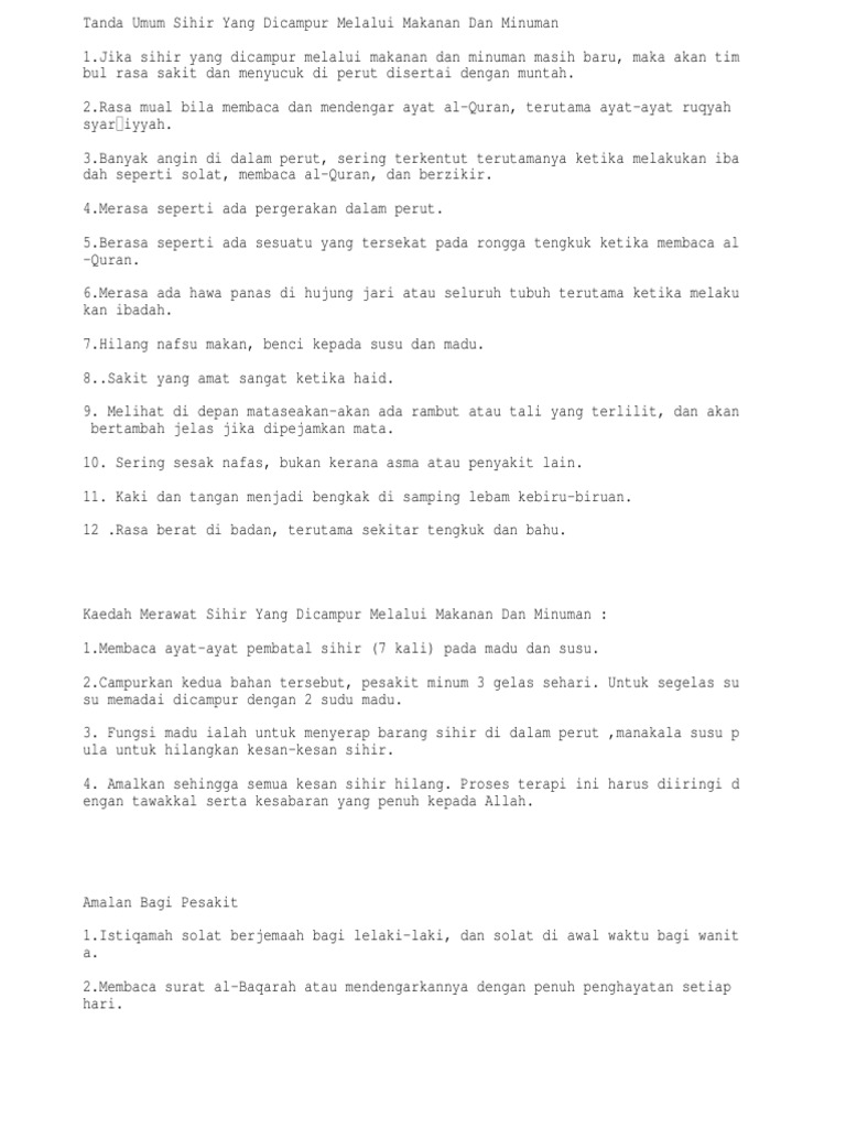 Sihir Makan Minum Pdf