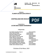 Informe de Planificación Educativa