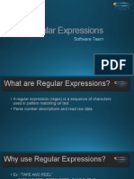 Regular Expressions: Software Team