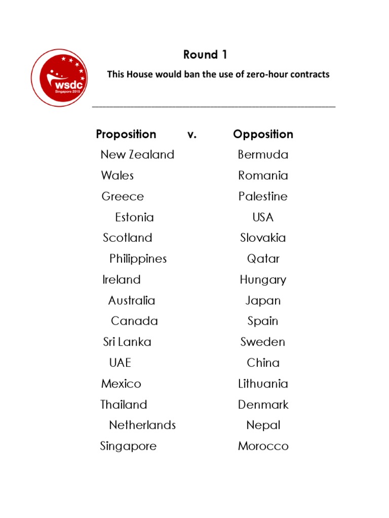 Debate Rounds on Employment and Law Issues | PDF | Science ...
