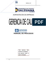 Manual de Procesos-Administradora de Fondos Genesis