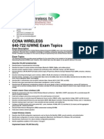 Ccna Wireless 640-722 IUWNE Exam Topics