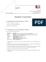 Integrity Constraints: 1 Foreign Keys and Constraints: Theory