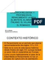 IES La Rabida - Música Religiosa y Profana en El Renacimiento