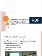 Tipos y Técnicas de Capacitación