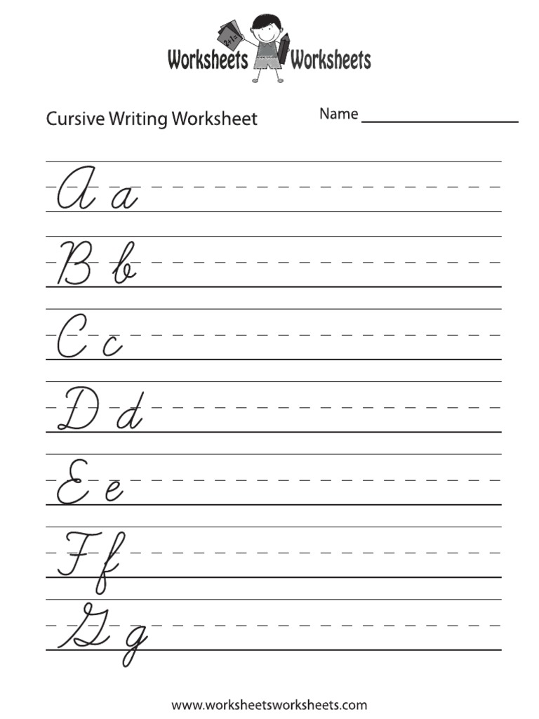 Practice Cursive Writing Worksheet PDF | PDF