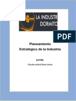 Planeamiento Estratégico de la Industria del Dormitorio