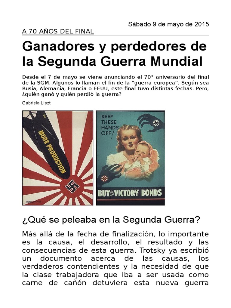 Ganador De La Segunda Guerra Mundial