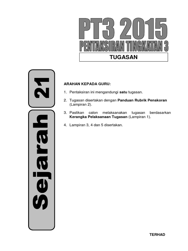 Rubrik Penskoran Pt3 Sejarah