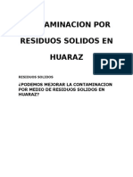 Contaminacion Por Residuos Solidos en Huaraz PREVENCION