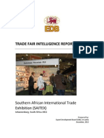 Trade Fair Intelligence Report: Southern African International Trade Exhibition (SAITEX)