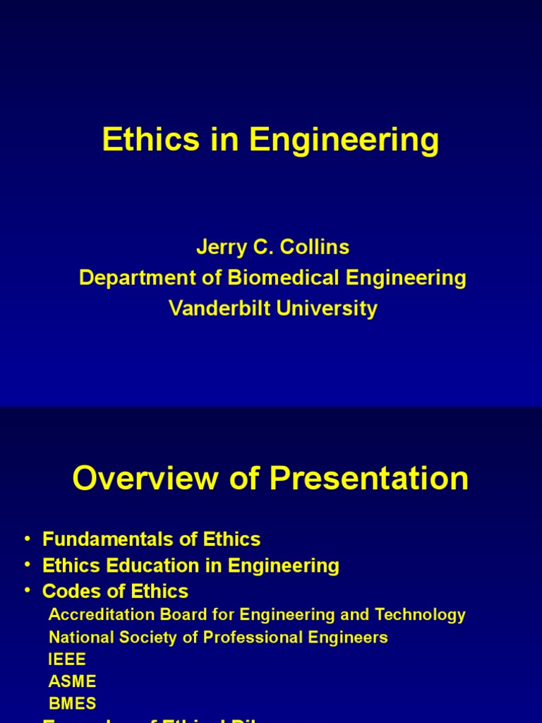 Engineering Ethics Overview and Education | PDF | Biomedical ...
