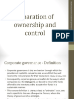 Lecture 1 - Separation of Ownership and Control