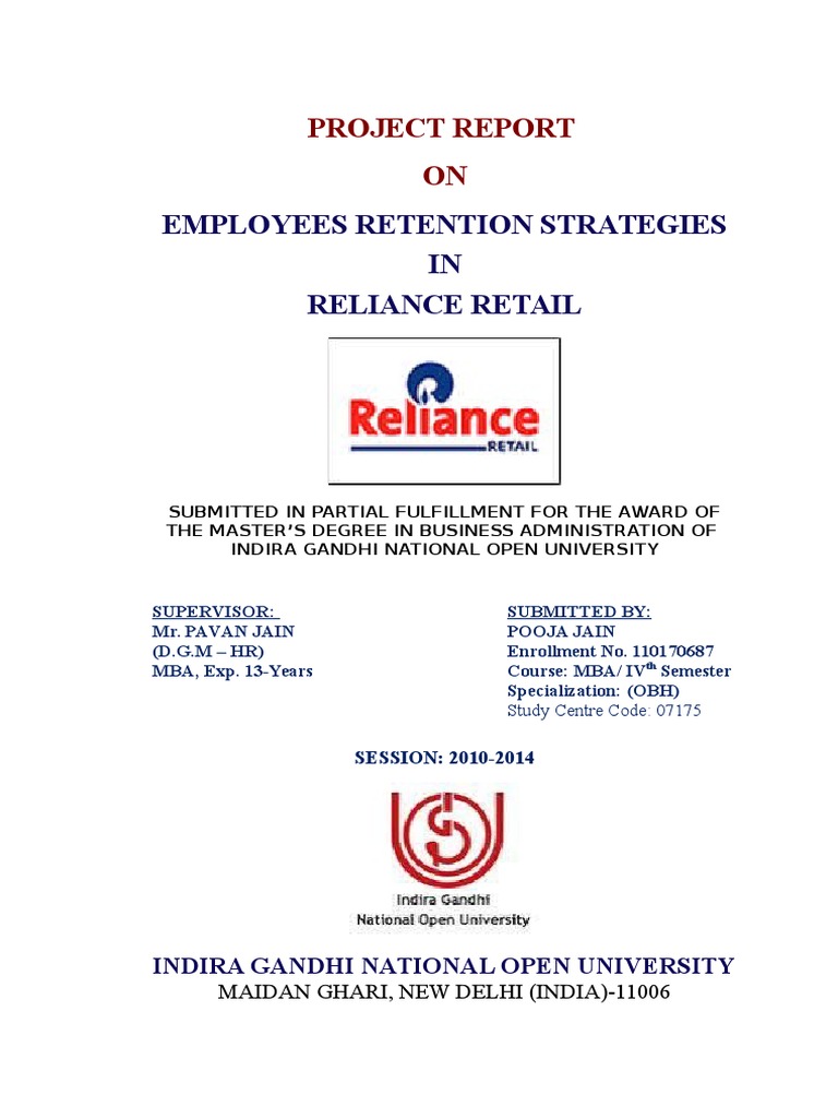 dissertation report employee retention