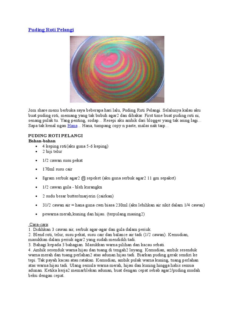Puding Roti Pelangi Pdf