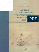 2003 - Modelos Macroeconómicos y Proyecciones Del Banco Central de Chile