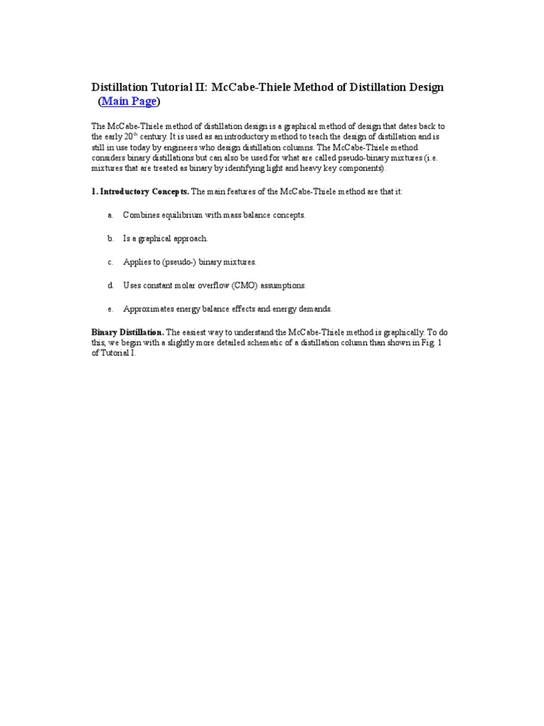 Distillation Tutorial II | PDF | Distillation | Unit Operations