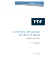 Reporte Dispensadora-Empacadora Cacao