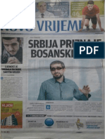 NOVO VRIJEME - Srbija Priznaje Bosanski Jezik PDF