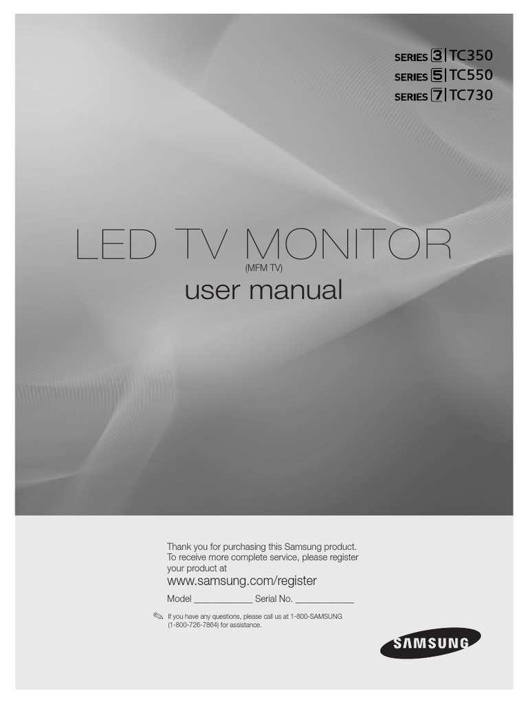 Manual Samsung t24c550nd PDF Hdmi Video