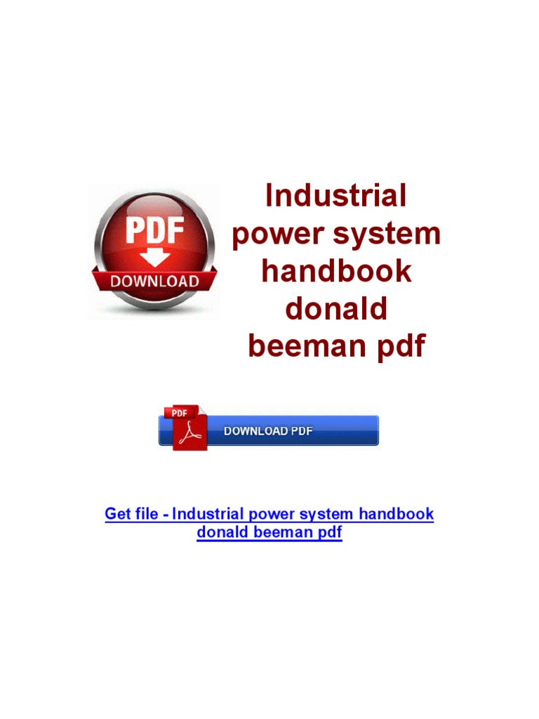Industrial Power System Handbook Donald Beeman PDF PDF Portable