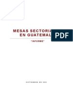 Ier. Informe Mesas Sectoriales (Febrero 2009)