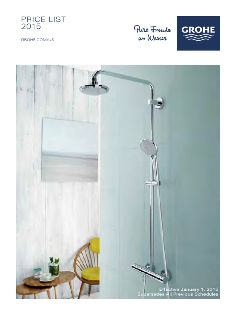 Grohe 2015 Price Catalog Tap (Valve) Contractual Term
