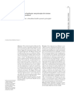 Eqüidade Na Legislação - Um Princípio Do Sistema de Saúde Brasileiro