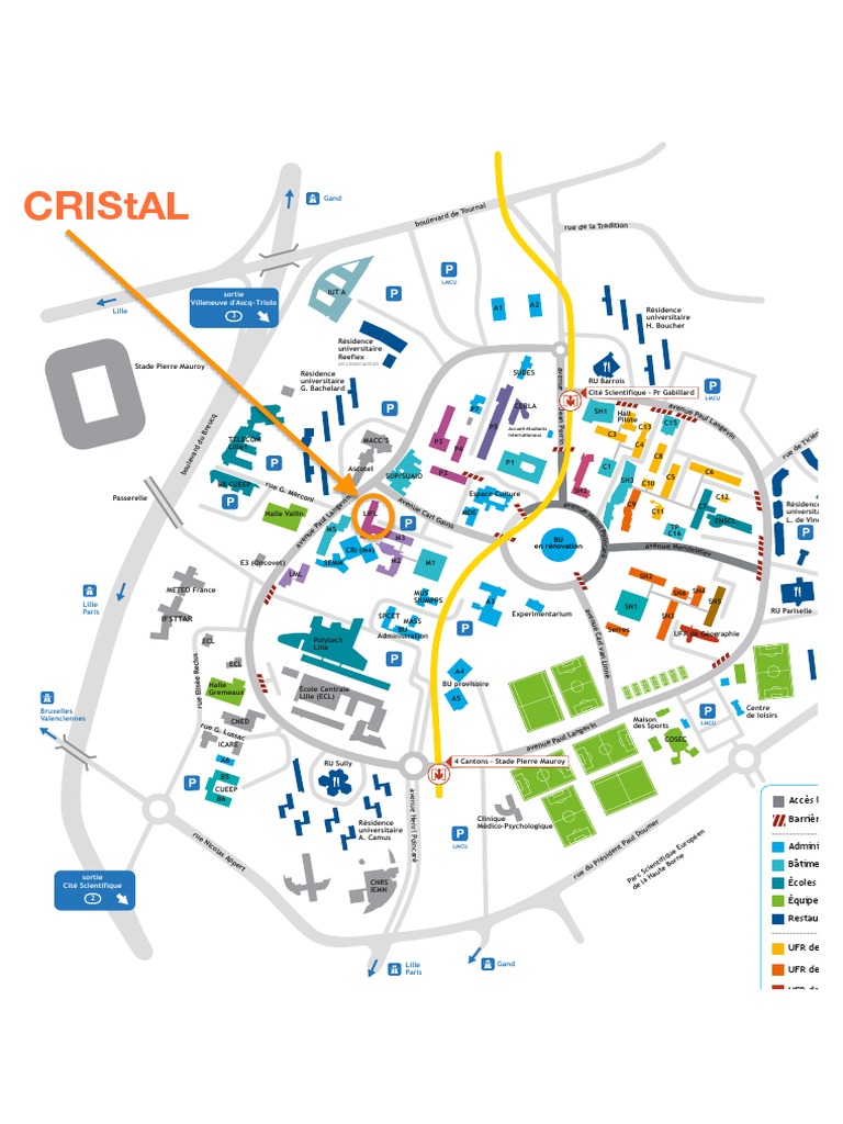 Plan Du Campus De L Universit Lille 1 PDF Institutions Acad miques 