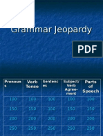 Grammar Jeopardy Review